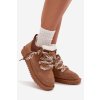 Semišové zimní boty pro ženy s kožešinou a silnými šněrováním Vinceza 97963 Camel (Veľkosť 36)