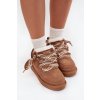 Semišové zimní boty pro ženy s kožešinou a silnými šněrováním Vinceza 97963 Camel (Veľkosť 36)