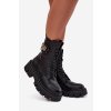 Zateplené členkové topánky Dámske s ozdobou čierne melisse / 5808/DES833 BLACK (Veľkosť 41)