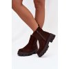 Dámské kotníkové boty se zateplením na zip ekokůže hnědé Fivienne (Veľkosť 41)