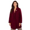 Dámsky kabát farba bordová kód IT-PL-FL8153.60 : na temu obdobie Jeseň / zima (Farba Bordová, Veľkosť ONE SIZE)