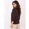 Dámska blúzka over size tmavo-hnedá RV-BZ-A891.21P (Farba Tmavo-hnedá, Veľkosť ONE SIZE)