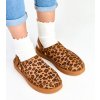 Dámske šľapky hnedé kód C2046 - GM C2046-6 LEOPARD 38 - GM (Veľkosť 38)