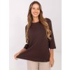 Dámska blúzka over size tmavo-hnedá RV-BZ-A804.05P (Farba Tmavo-hnedá, Veľkosť ONE SIZE)