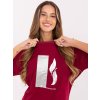 Dámska blúzka over size bordová RV-BZ-A820.27P (Farba Bordová, Veľkosť ONE SIZE)