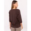 Dámska blúzka over size tmavo-hnedá RV-BZ-A820.27P (Farba Tmavo-hnedá, Veľkosť ONE SIZE)
