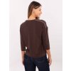 Dámska blúzka over size tmavo-hnedá RV-BZ-A826.89 (Farba Tmavo-hnedá, Veľkosť ONE SIZE)