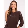 Dámska blúzka over size tmavo-hnedá RV-BZ-A826.89 (Farba Tmavo-hnedá, Veľkosť ONE SIZE)