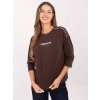 Dámska blúzka over size tmavo-hnedá RV-BZ-A826.89 (Farba Tmavo-hnedá, Veľkosť ONE SIZE)