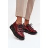 Kožené Lakované Dámské Mokasíny Na Platformě Artiker 57C2046 Bordó (Veľkosť 36)
