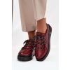 Kožené Lakované Dámské Mokasíny Na Platformě Artiker 57C2046 Bordó (Veľkosť 36)