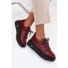 Kožené Lakované Dámské Mokasíny Na Platformě Artiker 57C2046 Bordó (Veľkosť 36)