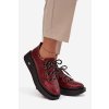 Kožené Lakované Dámské Mokasíny Na Platformě Artiker 57C2046 Bordó (Veľkosť 36)