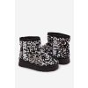 Detské snehule členkové topánky zateplené s flitry černo-strieborné erebbica / 20224-2C/3C BLACK (Veľkosť 26)