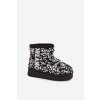 Detské snehule členkové topánky zateplené s flitry černo-strieborné erebbica / 20224-2C/3C BLACK (Veľkosť 26)