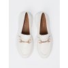 Biele dámske mokasíny na platforme Shelvt kod CCC -1- A727W (Veľkosť 38)