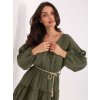 Dámske khaki šaty letne kód produktu MI-SK-A5079.27 (Farba Khaki, Veľkosť ONE SIZE)