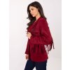 Dámsky kabát farba bordová kód IT-PL-5792.33 : na temu obdobie Jeseň / zima (Farba Bordová, Veľkosť ONE SIZE)