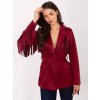 Dámsky kabát farba bordová kód IT-PL-5792.33 : na temu obdobie Jeseň / zima (Farba Bordová, Veľkosť ONE SIZE)
