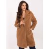 Dámsky kabát farba hnedá camel kód IT-PL-88121.01P : na temu obdobie Jeseň / zima (Farba Hnedá camel, Veľkosť ONE SIZE)