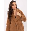 Dámsky kabát farba hnedá camel kód IT-PL-88121.01P : na temu obdobie Jeseň / zima (Farba Hnedá camel, Veľkosť ONE SIZE)