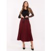 Dámska Plisované sukňa bordová kód 24-TemU-H/M-MI-SD-121402.59 (Farba Bordová, Veľkosť ONE SIZE)