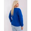 Dámska blúzka plus size tmavo-modrá RV-BZ-9240.36 (Farba Tmavo-modrá, Veľkosť ONE SIZE)