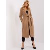 Dámsky kabát farba hnedá camel kód TW-PL-BI-5312-1.31 : na temu obdobie Jeseň / zima (Farba Hnedá camel, Veľkosť S)