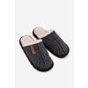 Pánské papuče s teplým kožúškom čierne darielle / BJJ9726 BLACK (Veľkosť 40)