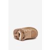 Detské tenisky zateplené plyšovým kožúškom béžove mireen / 20404-1C/2C/3C BEIGE (Veľkosť 25)