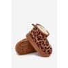 Detské mládežnické snehule zateplené s kožušinkou leopardí vzor hnedé mireya / 20400-1/E2E/3E LEOPARD (Veľkosť 27)