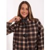 Dámsky kabát farba hnedá camel kód IT-PL-31820-1.26 : na temu obdobie Jeseň / zima (Farba Hnedá camel, Veľkosť ONE SIZE)