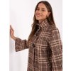 Dámsky kabát farba hnedá kód IT-PL-31820-2.21P : na temu obdobie Jeseň / zima (Farba Hnedá, Veľkosť ONE SIZE)
