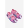 Balerínky papuče pro dívky na suchý zips unicorn ružové silviera / LE000593 (Veľkosť 24)