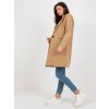 Dámsky kabát farba hnedá camel kód TW-PL-BI-23314.00P : na temu obdobie Jeseň / zima (Farba Hnedá camel, Veľkosť S)