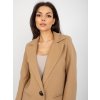 Dámsky kabát farba hnedá camel kód TW-PL-BI-23314.00P : na temu obdobie Jeseň / zima (Farba Hnedá camel, Veľkosť S)