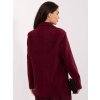 Dámsky kabát farba bordová kód IT-PL-FL7696.16 : na temu obdobie Jeseň / zima (Farba Bordová, Veľkosť ONE SIZE)
