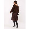 Dámsky sveter farba Tmavo-hnedá kód IT-SW-72806.75 (Farba Tmavo-hnedá, Veľkosť ONE SIZE)