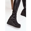 Dámské kozačky na platformě Černé Terisse (Veľkosť 39)