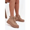 Dámske zateplené čižmy trapery na platforme camel carenna / 24BT26-7376 CAMEL (Veľkosť 39)