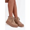 Dámske zateplené čižmy trapery na platforme camel carenna / 24BT26-7376 CAMEL (Veľkosť 39)