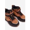 Zimní trekové boty pro děti na suchý zip zateplené camel Miravie (Veľkosť 32)