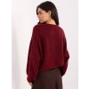 Dámsky sveter farba Bordová kód MI-SW-1610.18 (Farba Bordová, Veľkosť ONE SIZE)