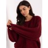 Dámsky sveter farba Bordová kód MI-SW-1610.18 (Farba Bordová, Veľkosť ONE SIZE)