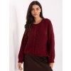 Dámsky sveter farba Bordová kód MI-SW-1610.18 (Farba Bordová, Veľkosť ONE SIZE)
