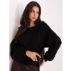Dámsky sveter farba Čierna kód MI-SW-1610.18 (Farba Čierna, Veľkosť ONE SIZE)