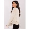 Dámsky sveter farba Svetlo-béžová kód MI-SW-1610.18 (Farba Svetlo-béžová, Veľkosť ONE SIZE)