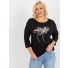 Dámska blúzka plus size čierna RV-BZ-8554.01P (Farba Čierna, Veľkosť ONE SIZE)