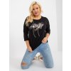 Dámska blúzka plus size čierna RV-BZ-8554.01P (Farba Čierna, Veľkosť ONE SIZE)