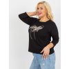 Dámska blúzka plus size čierna RV-BZ-8554.01P (Farba Čierna, Veľkosť ONE SIZE)